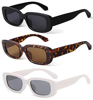 KUGUAOK 3 PACK Retro Rectangle Sunglasses Women and Men Vintage Small  Square Sun Glasses UV Protection - Yahoo Shopping