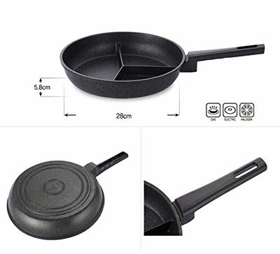 AUDANNE Stainless Steel Frying Pan, 10 inch Large Honeycomb Skillet with  Handle - Induction Cooking Fry Pans, Black 10