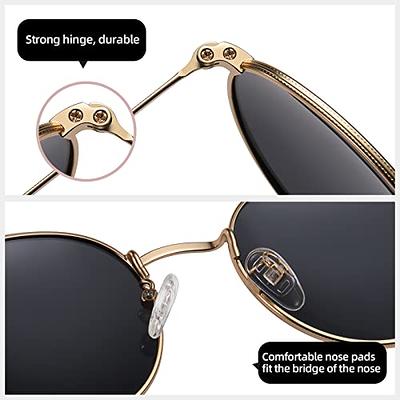 MEETSUN Small Round Polarized Sunglasses for Women Men Classic Retro Metal  Frame Sun Glasses UV Protection Gold Frame/Grey Lens - Yahoo Shopping