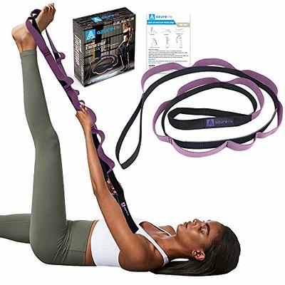 Stretch Strap with 11 Loops, Half Elastic Stretching Strap Band - Stretch  Tool for Yoga Physical Therapy, Dance and Pilates, Gymnastics, Hamstring