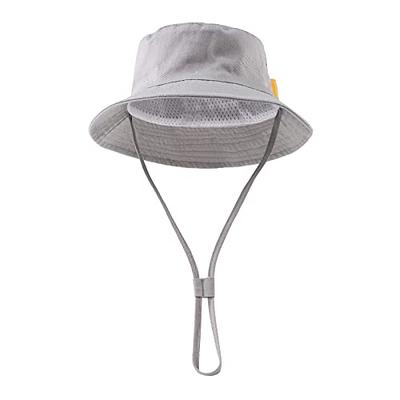 Cotton Baby Sun Hat Infant Toddler Boys Girls Bucket Hats Summer Sun  Protection Kids Beach Caps(Gray,46cm) - Yahoo Shopping