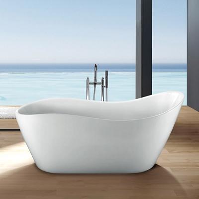 Mia 67 inch Freestanding Acrylic Soaking Tub - No Faucet Drillings by Randolph Morris RMBP03-W