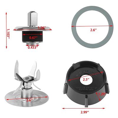 Replacement Parts For Hamilton Beach Blender Blades with Blade Gasket  Blender Base Bottom Cap and 2 Rubber O Ring Sealing Ring Gasket