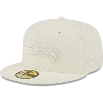 Men's New Era White/Navy Seattle Seahawks Retro 9FIFTY Snapback Hat