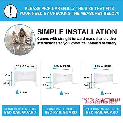 Bed Rail for Toddlers & Infants – Kids Bed Safety Guard rail –Toddler Bed  Rails for Twin