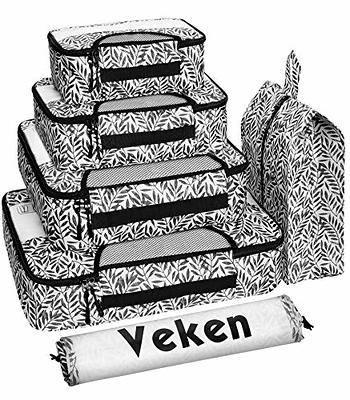 Veken 8 Set Packing Cubes for Suitcases, Travel Bag Organizers for Carry on  Luggage, Suitcase Organizer Bags Set for Travel Essentials Travel