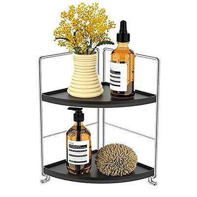 Dyiom Bathroom Countertop Kitchen Counter Organization and Storage Spice Rack Stackable Holder,6.7 in,plastic,white