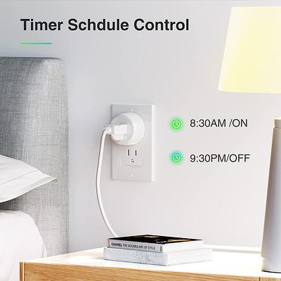 [2 Packs Smart Plug 10A 120V Mini WiFi Plug Smart Outlet](Type 1), Smart  Sockets Remote Control Plugs with Voice Control, Timer & Schedule