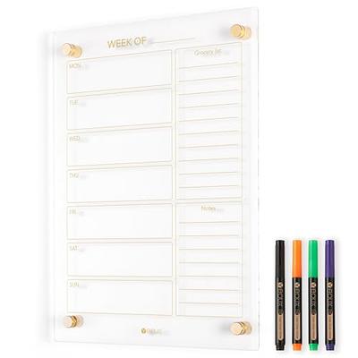 Mr. Pen- Acrylic Magnetic Dry Erase Board for Fridge, 15x11, 3 Dry Eraser Markers, Acrylic Dry Erase Board, Acrylic Board, Clear Dry Erase Board