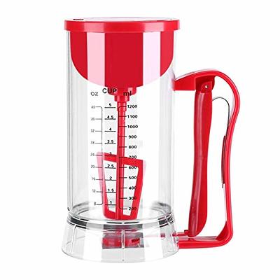 Norpro 1013 Batter Dispenser Clear/Red, 4 cup