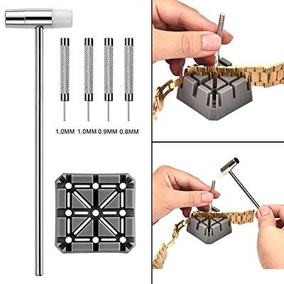 5pcs/set Durable Watch Band Link Remover Repair Tool Kit Set Hammer +Watch  Band Holder