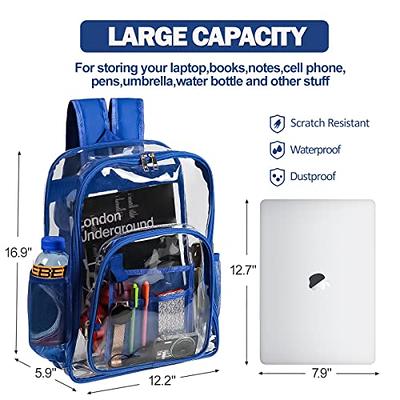 Heavy Duty Clear Transparent Backpack See Through Book-bag