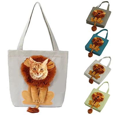  Lion-Shaped Show Head Pet Canvas Shaped Shoulder Bag, Small  Cat Dog Outdoor Carrying Travel Handbag Bag, Animal Sling Carrier, Pet  Sling Carriers for Small Dogs (Green) : Pet Supplies