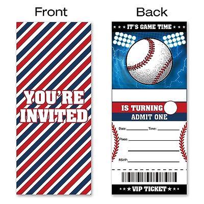  baseball Birthday Party Ticket Invitations, baseball