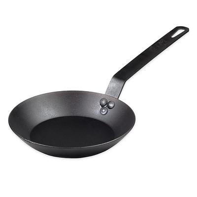 Lodge Cast Iron 8 Seasoned Carbon Steel Skillet with Loop Handles, CRS8DLH  