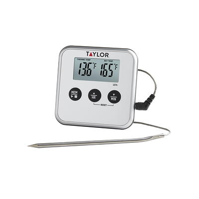 Taylor Precision Products Programmable with Timer Instant Read Wired Probe  Digital, Meat, Food 