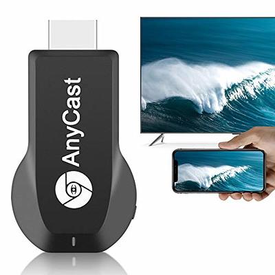 Wireless Display Adapter Dongle Wireless Streaming Cast Adapter DLNA Airplay  MiraCast Display Adapter AV Adapter for Phones Tablet PC (Black) 