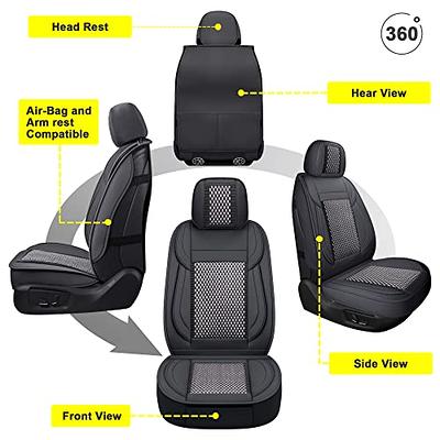 Universal Black Car Front Seat Cover Breathable PU leather Seat