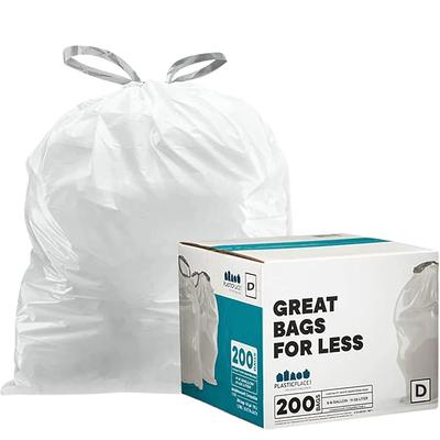 Flextra Tall Kitchen Drawstring Trash Bags, Unscented, 13 Gallon
