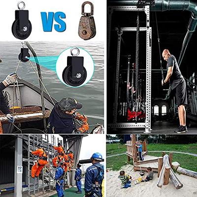 1 Set Rope Pulley System Lifting Traction Wheels Strength Training  Accessories C Cable Pully Cable Pulley Attachments Cable Rope Attachment  Winch