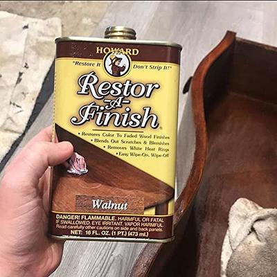 Howard Restor-A-Finish Wood Finish, Walnut - 16 oz can