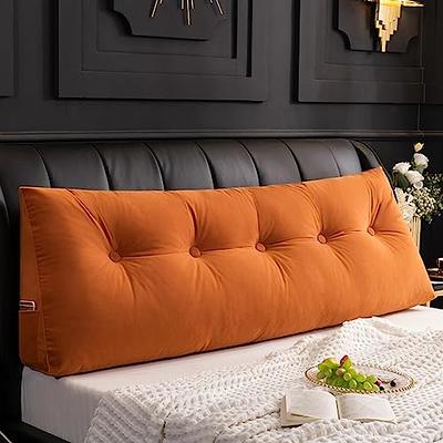 Solid Color Triangular Headboard Pillow, Reading Pillow Back Support Day  Bed Lumbar Cushion for Home Dorm Day Bed with Removable Cover (Color :  Orange, Size : Twin(39/100cm)) - Yahoo Shopping