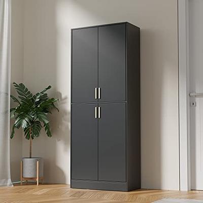 Yusong Kitchen Pantry Storage Cabinet Cupboard with Doors and 6