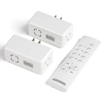 Zoiinet Remote Control Outlet Plug Switch, Buckle Design & Removable Wireless  Light Switch, No Wiring No WiFi, 300 ft, 15A/1500W, Programmable, for  Household Appliances 