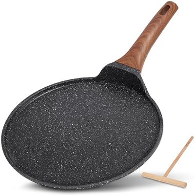 Dr.HOWS Lumi Round Ceramic Frying Pan 12 inch - Silicon Carbide Nonstick  Coating Skillet Pan with Rubber-Coated Handle - For Induction, Ceramic