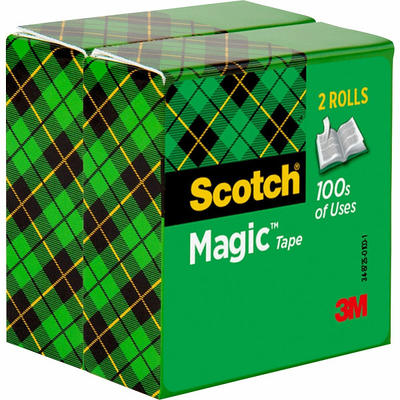 Scotch Magic Tape, Invisible, 12 Tape Rolls