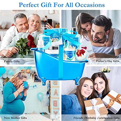 Lovery Birthday Gifts for Mom, Daughter Self Care Gifts for Women, Luxe 16pc Rose Bath and Body Home Spa Set, Relaxation Bath Gift Basket for Birthday
