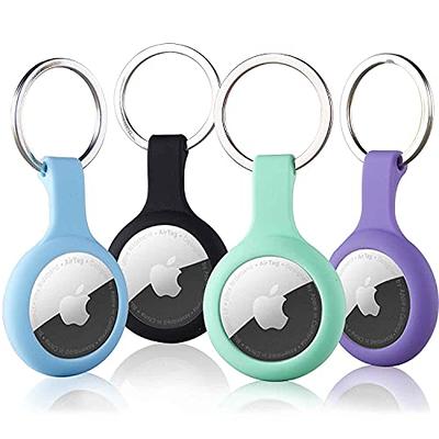  HATALKIN Compatible with AirTag Case Keychain Air Tag Holder  Silicone AirTags Key Ring Cases Tags Chain Apple GPS Item Finders  Accessories 4 Pack : Electronics