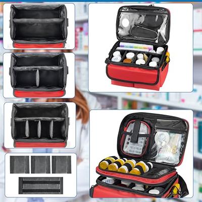 LEIKOLL Medicine Storage Bag, Pill Bottle Organizer with Shoulder Strap,  Travel Medicine Organizer Box, First Aid Kit with Portable Small Bag, Medication  Bottle Organizer Empty Red - Yahoo Shopping