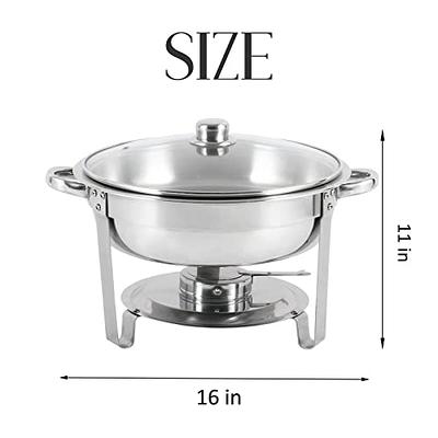 9 qt. Chafing Dish Buffet Set - Includes Food Pan, Water Pan, Cover, Chafer  Stand and 2-Fuel Holders - Food Warmers - Yahoo Shopping