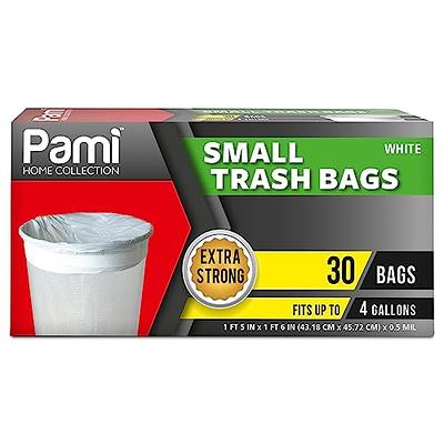 50 Small to Medium 7-8-9-10 Gallon 24 x 24 Clear Garbage Bags -  Commercial Waste Basket Trash Bags | Bulk Plastic Bathroom Trash Can Liners  | Office