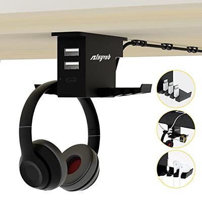 Headset Holder with USB Port Under Desk Headphone Stand Gaming Desk  Accessories, Dual Earphone Hangers Hook(USB Type-C + A Included) - Yahoo  Shopping