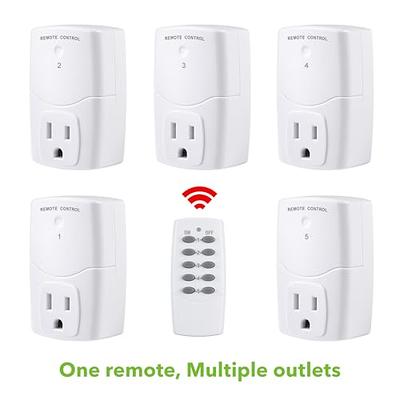 HAPYTHDA Wireless Remote Control Outlet Switch Power Plug In for