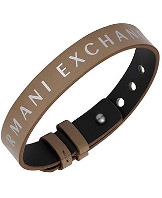 A|X ARMANI Leather - Beige AXG0108040) Reversible Yahoo (Model: Strap Black EXCHANGE Bracelet and Men\'s Shopping