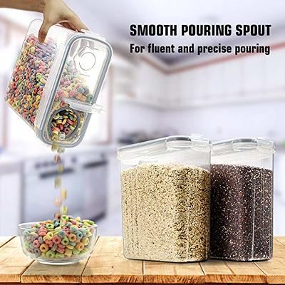 Plastic Container Airtight for Flour and More Food Storage Clear Jar Large  Kitchen Canister with Handle