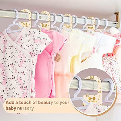 Elvaesther Nursery Decor Hanger Dividers, Wooden Baby Closet