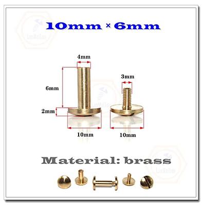 10sets Head 8mm 10mm Solid Brass with Nickel Plated Binding