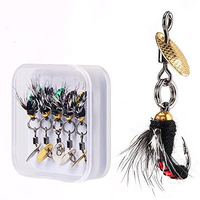 JIYAN Fly Fishing Flies Kit, 5Pcs Handmade Fly Fishing Gear with Dry Flies,  Streamers, Fly Assortment Trout Bass Fishing with Fly Box - Yahoo Shopping