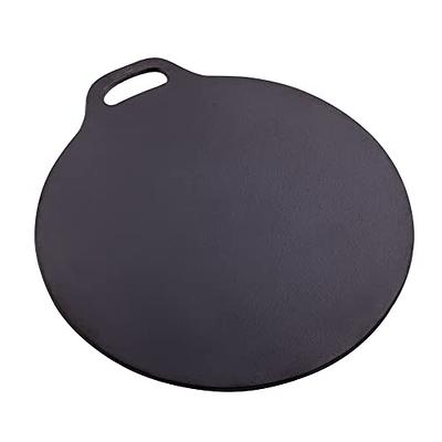 Cuisinel Cast Iron Pizza Pan for Oven Flat Skillets Comal for Tortillas  Round 13.5