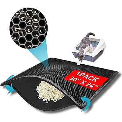 Double Layer Cat Litter Mat - Traps Litter And Prevents Tracking