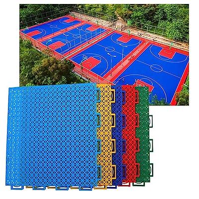 Modular Interlocking Floor Tiles Outdoor Sports Mat, Large Waterproof Floor  Mat for Basketball Court Gymnasium Swimming Pool