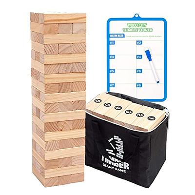 YARD GAMES Large Tumbling Timbers Wood Stacking Game with 56 Premium Pine  Blocks TIMBERS-003 - The Home Depot