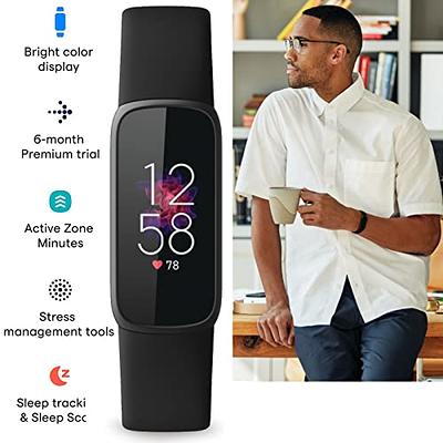 Fitbit Luxe Wellness & Fitness Tracker (Black/Graphite) with Heart Rate  Monitor, Sleep Tracker, Bundle with 2 Watch Bands, 3.3foot Charge Cable,  Wall