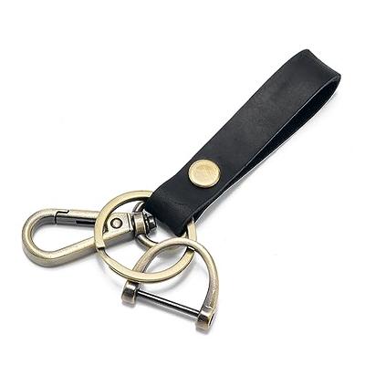 Leather Belt Loop Keychain Clip Leather Belt Key Holder Key Chains Keyring  with 2 Key Rings Hooks Heavy Duty Gift for Men Silver - Yahoo Shopping