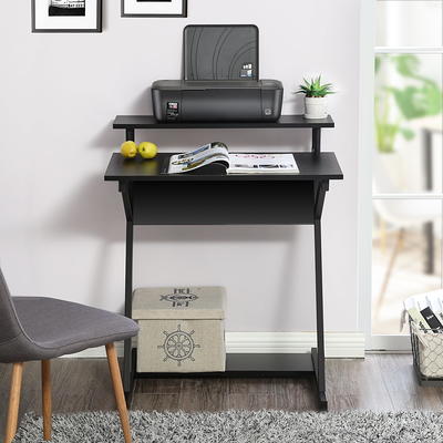 Zenstyle Computer Desk 55 Large Office Desk Computer Table Laptop PC Simple Study Writing Desk for Home Office, Black