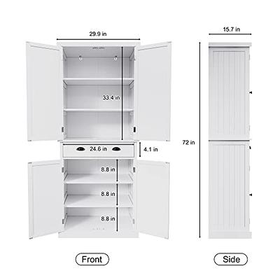 HLR 72 Freestanding Kitchen Pantry Storage Cabinet with Doors